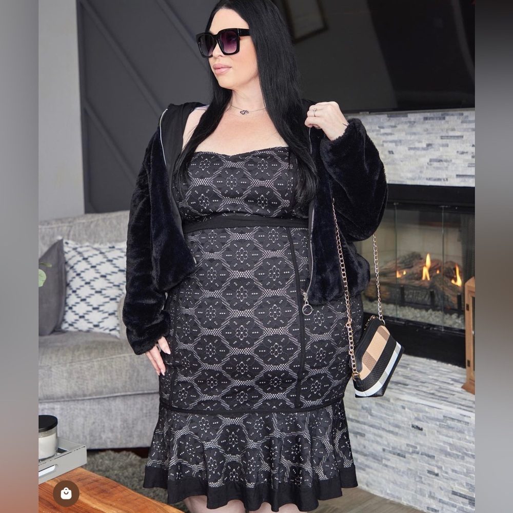 Curvysense Strapless Lace dress